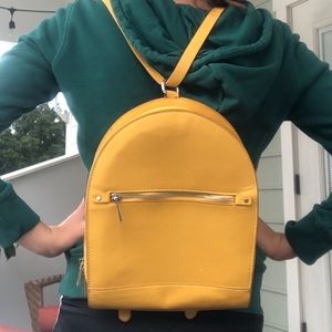 Zara Yellow Backpack Purse